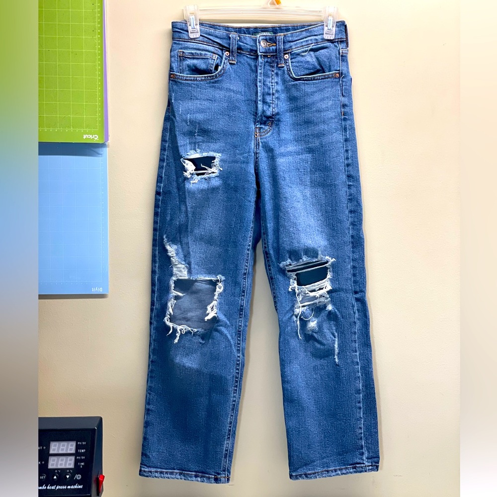 Wild Fable Highest Rise Straight Blue Jeans